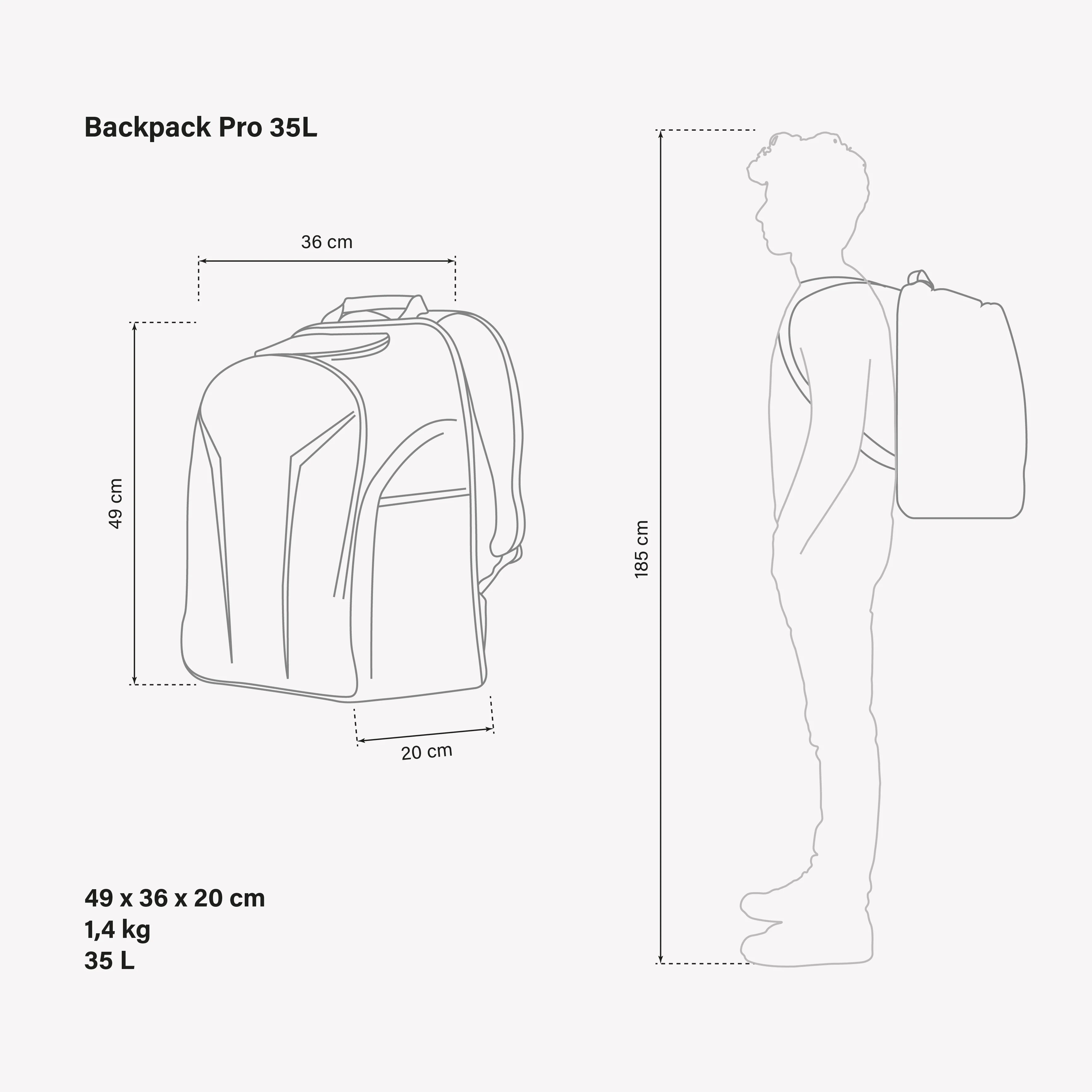 BACKPACK PRO 35L - VEGAN LEATHER SYNERSKIN™ - Image 13
