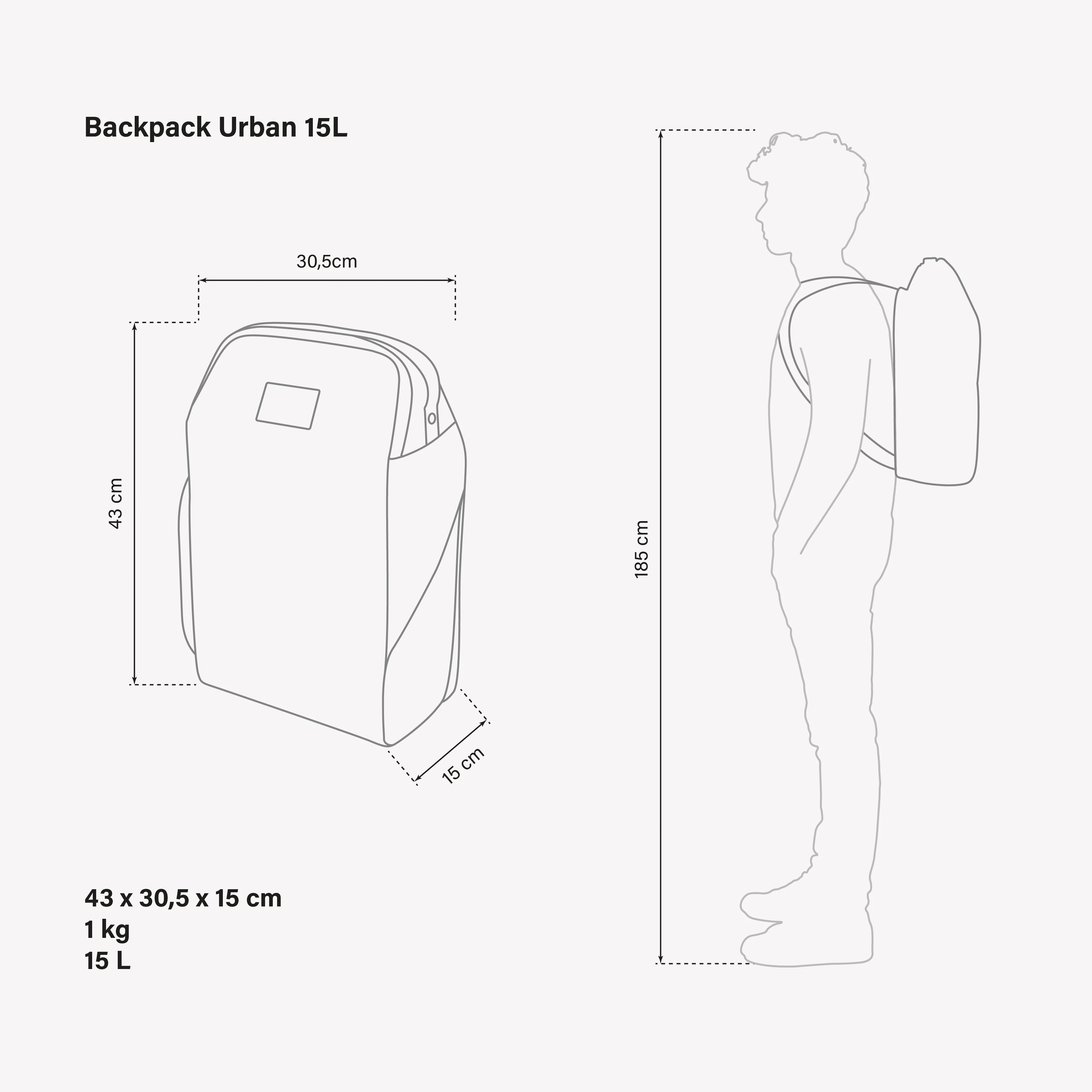 BACKPACK URBAN 15L - VEGAN LEATHER SYNERSKIN™ - Image 8