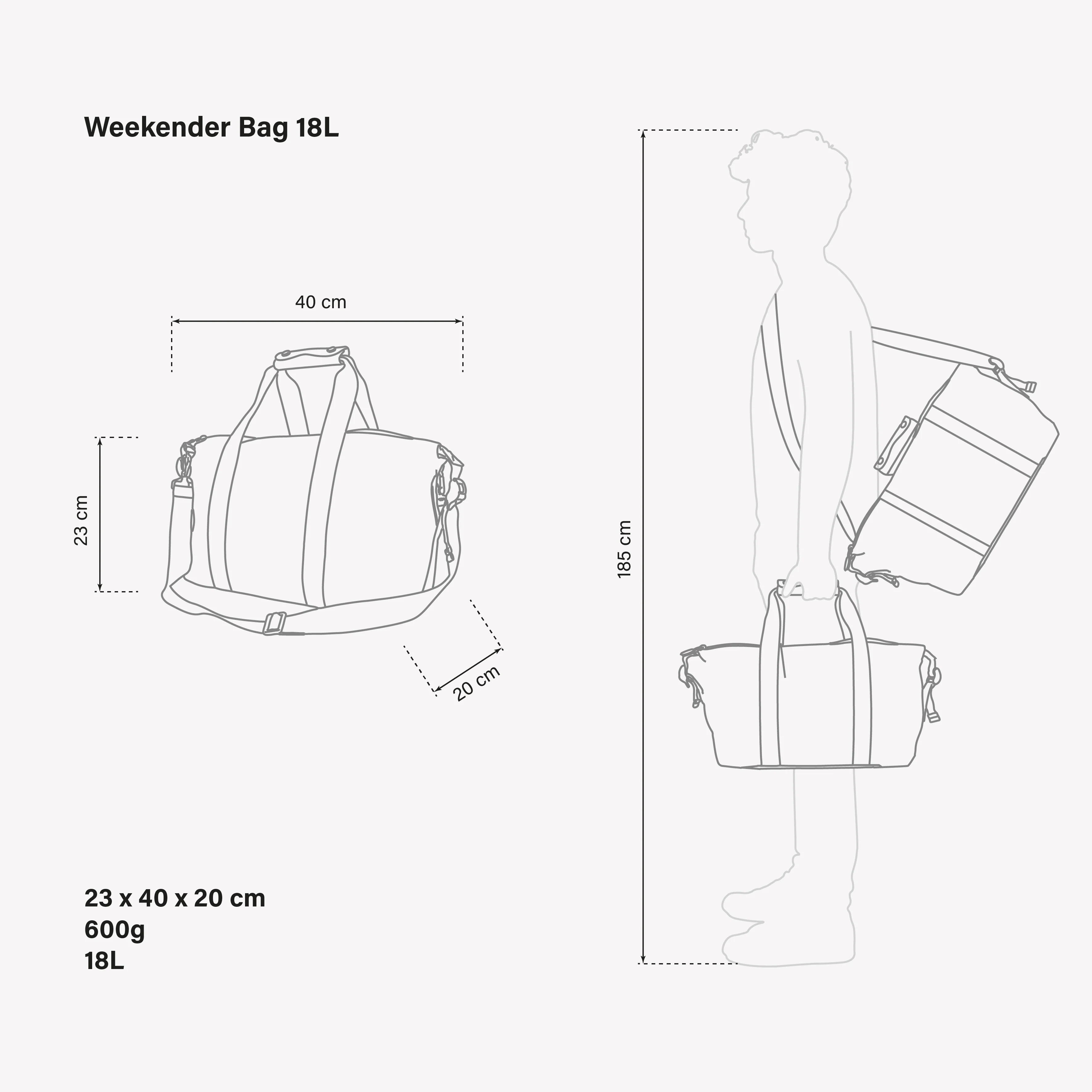 WEEKENDER BAG 18L - VEGAN LEATHER SYNERSKIN™ - Image 11
